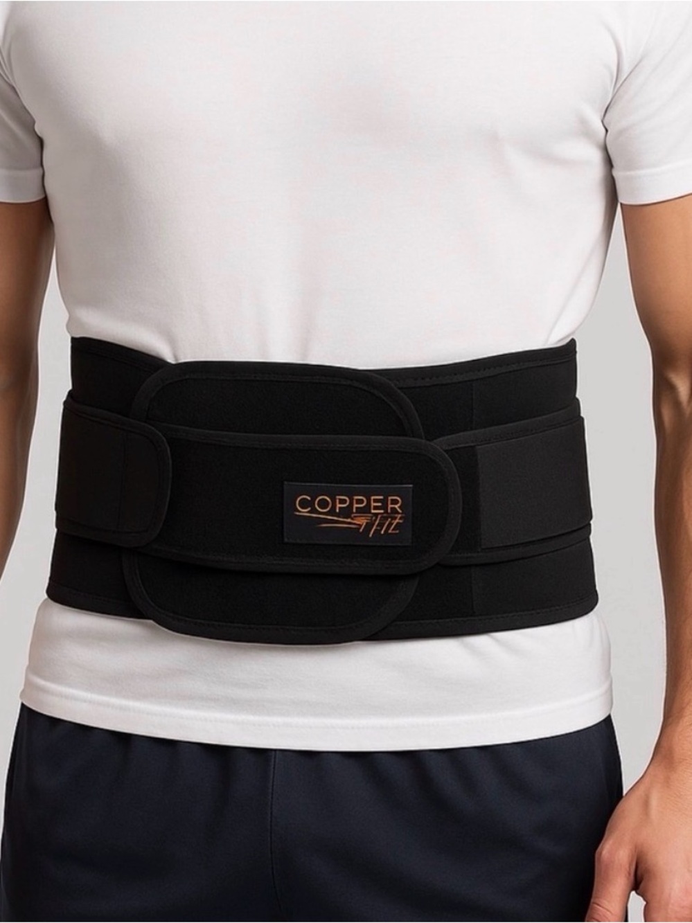 Copper Fit Back Support Belt L/XL Lumbar Support Waist 39”-50”(F87)✨